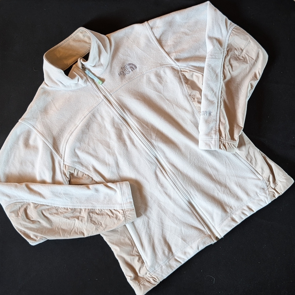 The North Face Women's Fleece Windstopper Jacket Beige L Full‎ Zip
